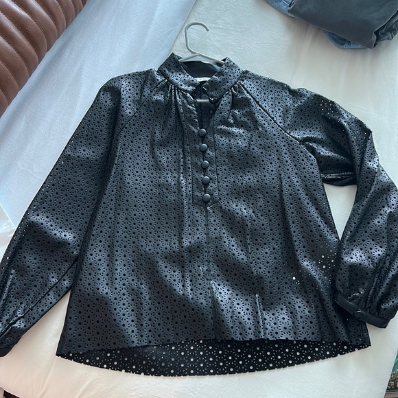 Zara Faux Leather Perforated Top - Picture 4 of 9